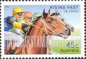 FindYourStampsValue: Race Horses: Rising Fast