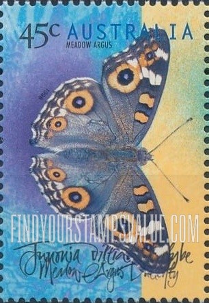 FindYourStampsValue: Butterflies: Meadow argus