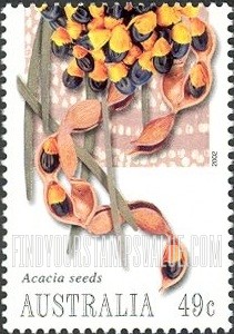 FindYourStampsValue: Aboriginal Food Plants: Acacia seeds