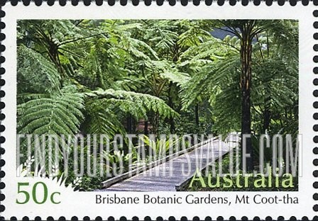 FindYourStampsValue: Botanical Gardens: Brisbane Botanic Gardens, Mt. Coot-tha