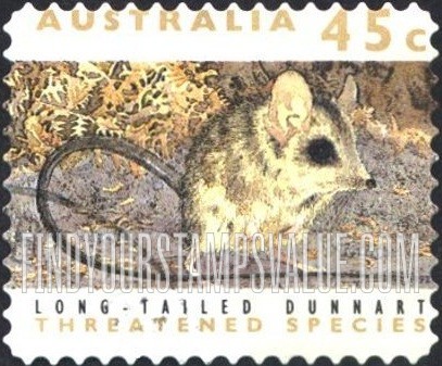 FindYourStampsValue: Threatened Species: Long-tailed dunnart