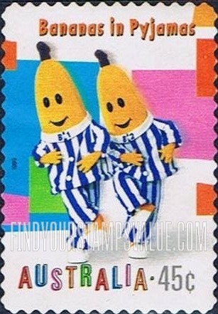 FindYourStampsValue: Children’s Television Programs: “Bananas in Pajamas”