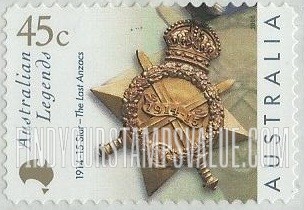 FindYourStampsValue: Legends Type of 1997: 1914-15 Star