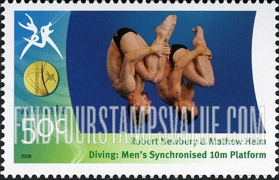 FindYourStampsValue: Medalists at Commonwealth Games: Robert Newbery & Mathew Helm
