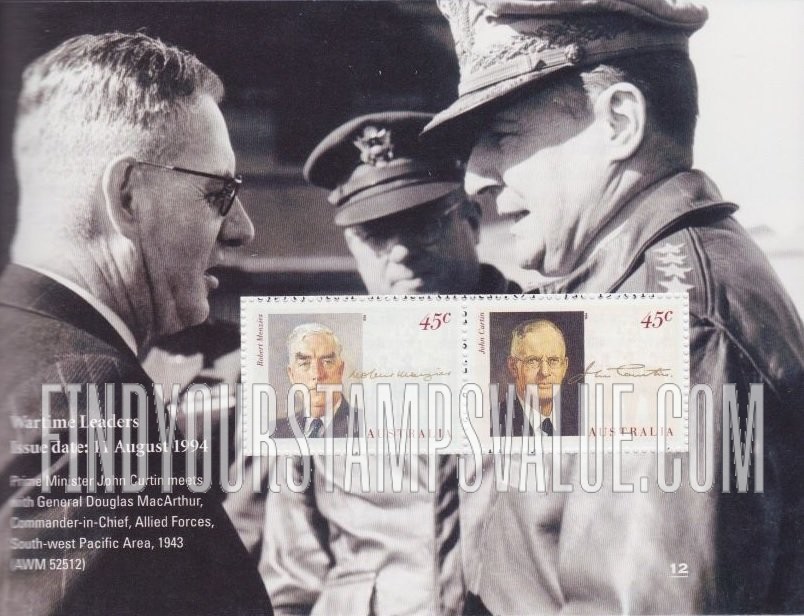 FindYourStampsValue: World War II Prime Ministers