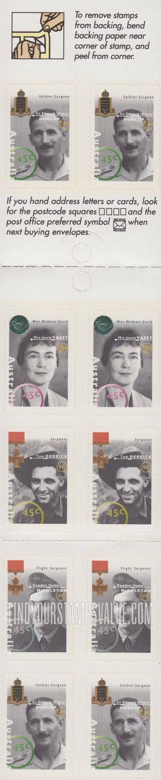 FindYourStampsValue: Famous Australians from World War II