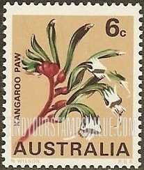 FindYourStampsValue: Kangaroo Paw, Western Australia: Flowers in Natural Colors