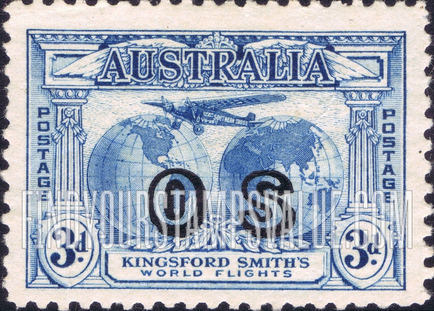 FindYourStampsValue: OFFICIAL - “Southern Cross” over Hemispheres: On Regular Issue of 1931