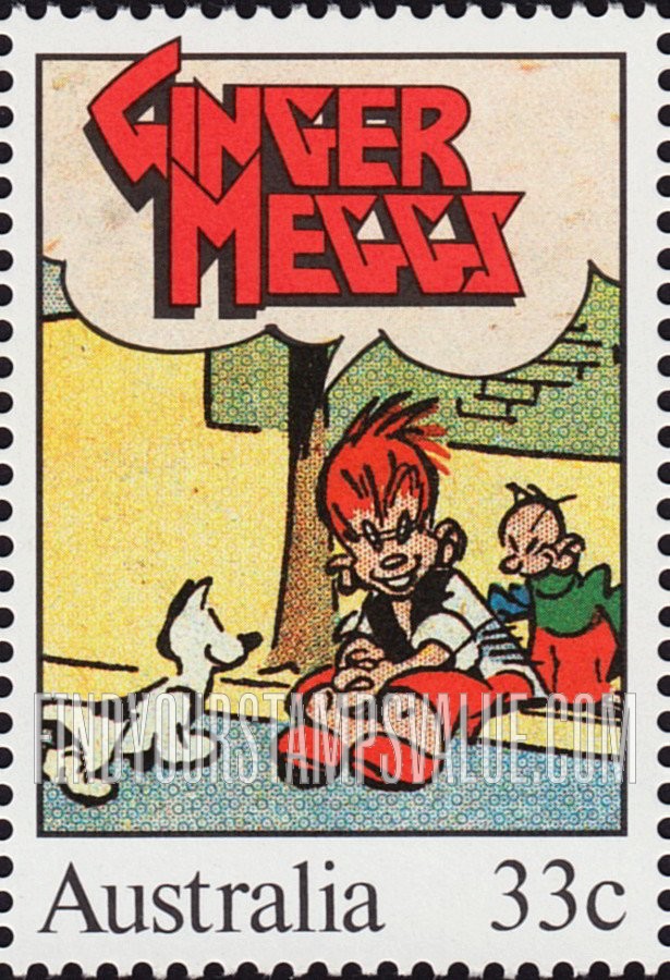 FindYourStampsValue: Illustrations from classic children’s books: Ginger Meggs, by James Charles Bancks
