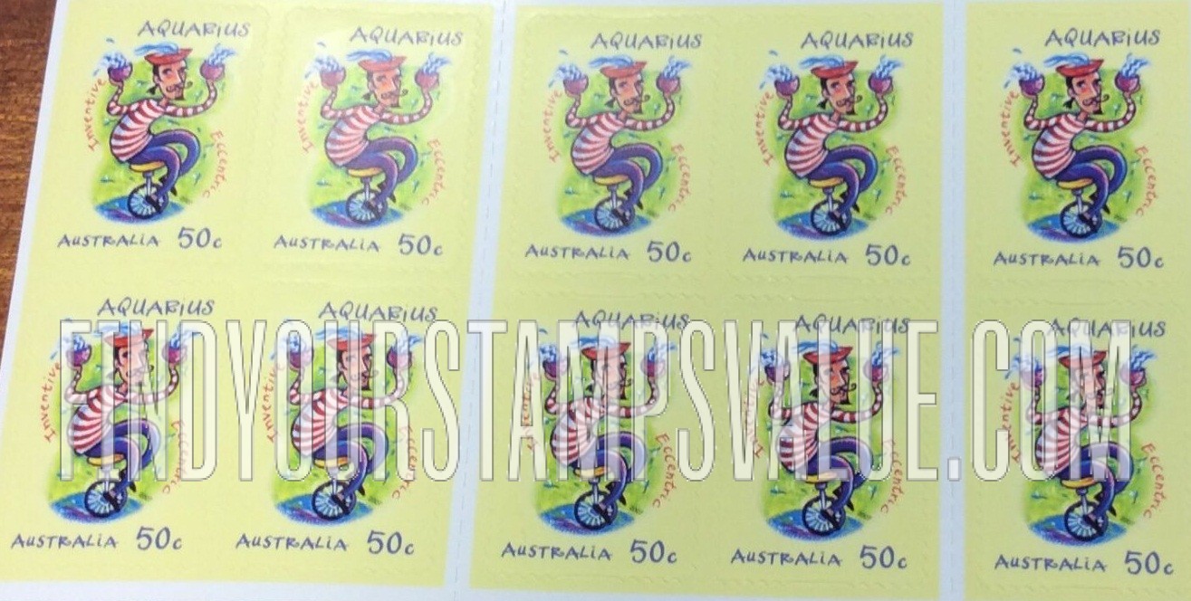 FindYourStampsValue: Signs of the Zodiac: Aquarius
