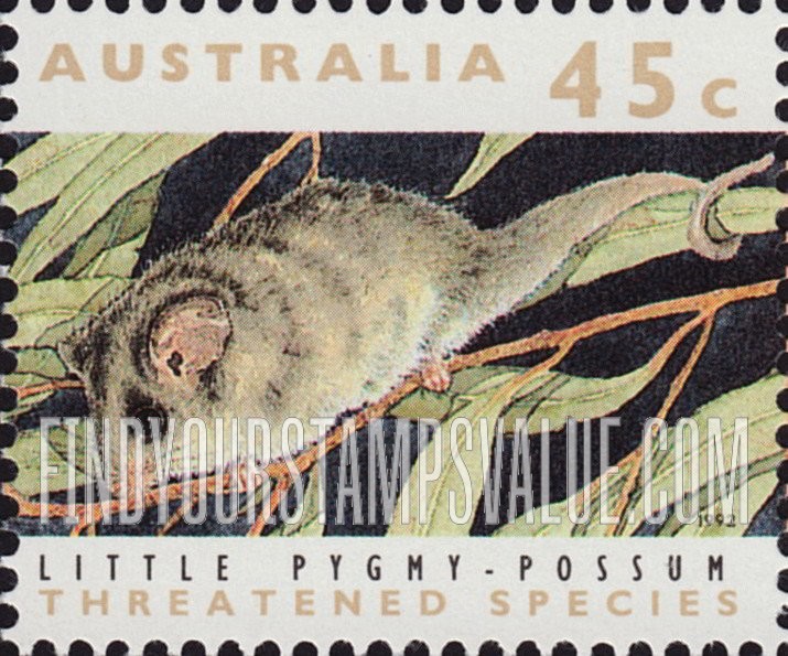 FindYourStampsValue: Threatened Species: Little pygmy possum