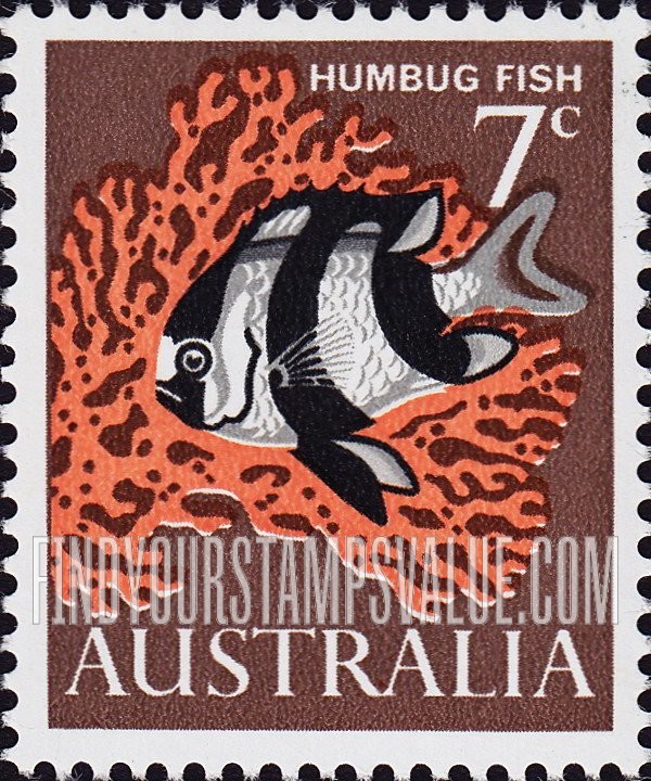 FindYourStampsValue: Humbug Fish: Types of 1963-65