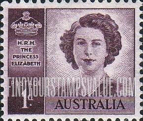 FindYourStampsValue: Princess Elizabeth: Elizabeth Type of 1947