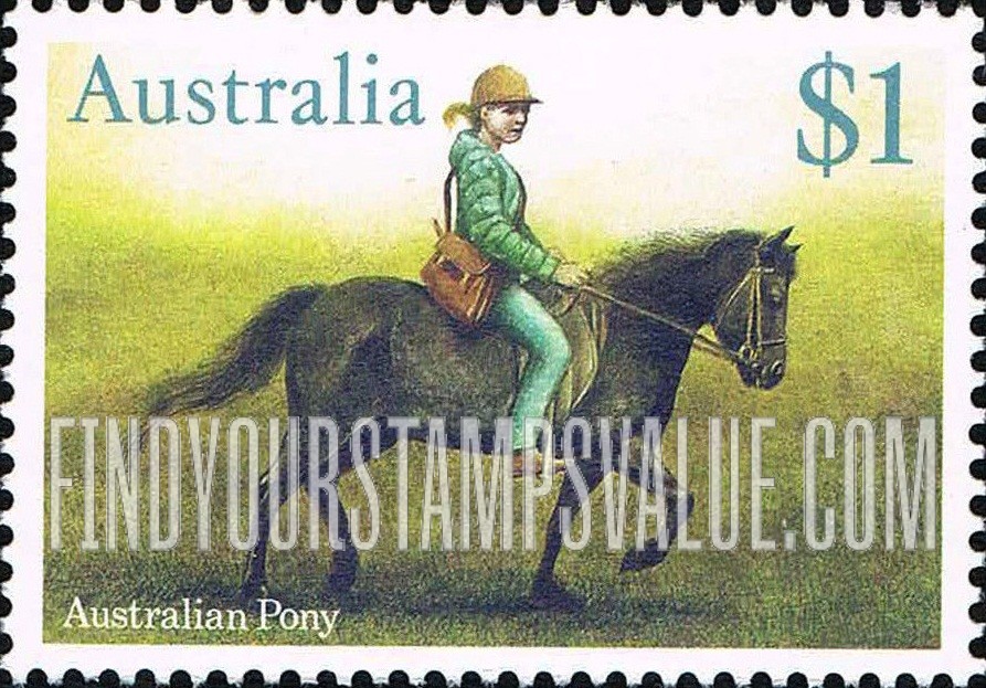 FindYourStampsValue: Horses: Australian pony