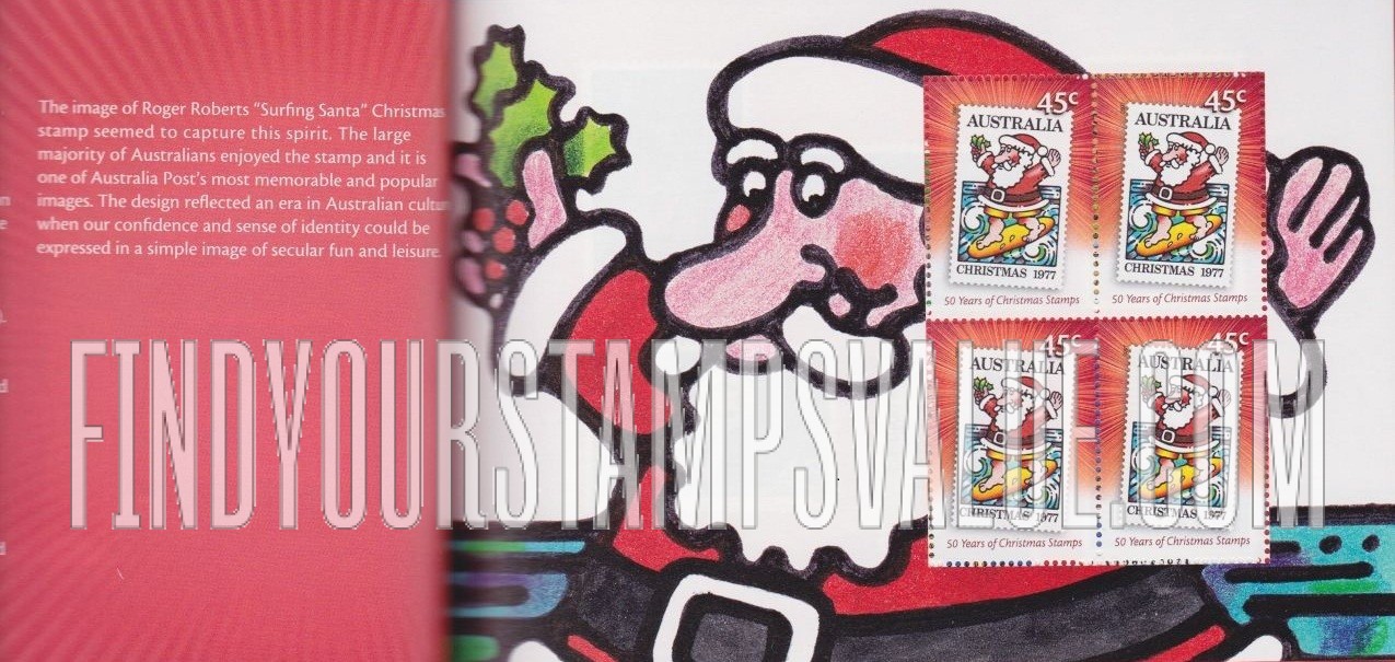 FindYourStampsValue: Christmas: Surfing Santa