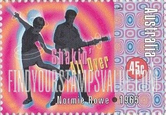 FindYourStampsValue: Rock and Roll in Australia: “Shakin’ All Over,” by Normie Rowe, 1965
