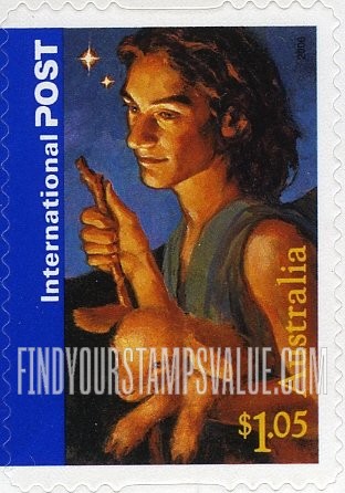FindYourStampsValue: Christmas: Shepherd and lam