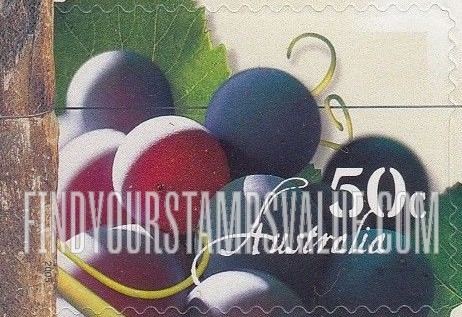 FindYourStampsValue: Australian Wine: Grapes, grape leaves