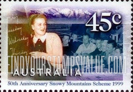 FindYourStampsValue: Snowy Mountains Hydroelectric Projects, 50th Anniversary: English class for migrant workers at Cooma