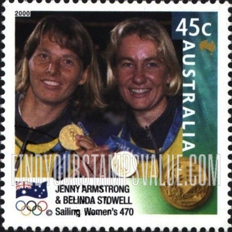 FindYourStampsValue: Australian Gold Medalists at 2000 Olympics: Jenny Armstrong, Belinda Stowell
