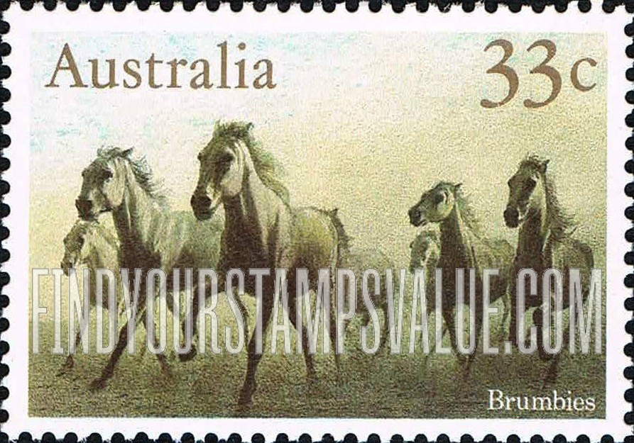 FindYourStampsValue: Horses: Brumbies