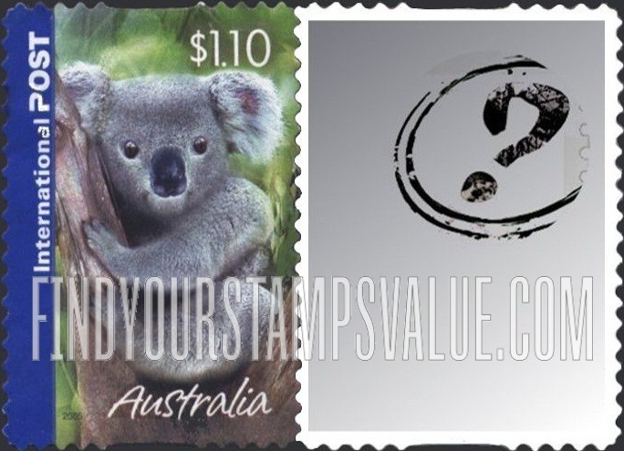 FindYourStampsValue: Greetings Types of 2005 With Personalized Photo at Right Like Type: Koala