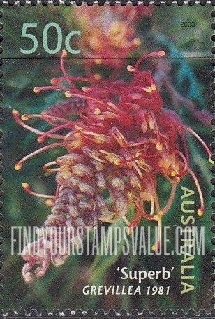 FindYourStampsValue: Australian Cultivars: Superb grevillea