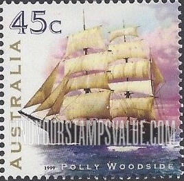 FindYourStampsValue: Sailing Ships: Polly Woodside