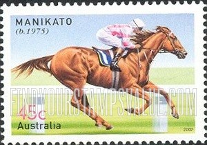 FindYourStampsValue: Race Horses: Manikato