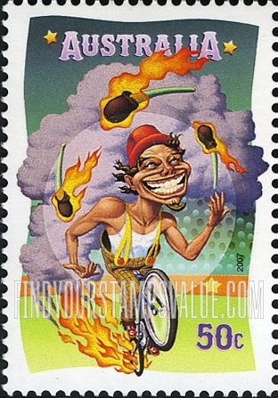 FindYourStampsValue: Circus Performers: Torch juggler