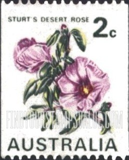 FindYourStampsValue: Sturt’s Desert Rose, Northern Territory: Coil Stamps