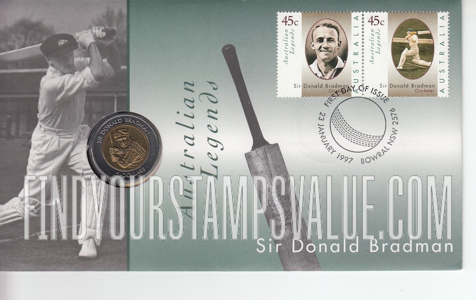 FindYourStampsValue: Sir Donald Bradman, Cricketer