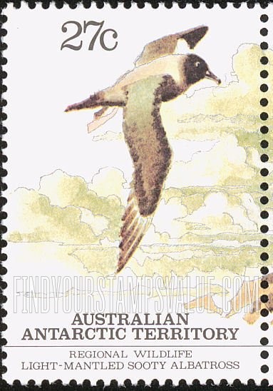 FindYourStampsValue: AUSTRALIAN ANTARCTIC TERRITORY: Light-mantled sooty albatross