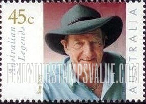 FindYourStampsValue: Australian Legends Type of 1997: Wearing blue shirt