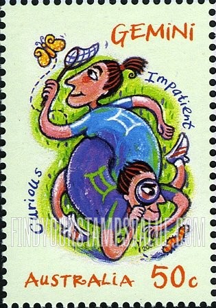 FindYourStampsValue: Signs of the Zodiac: Gimini