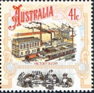 FindYourStampsValue: Colonial Australia: Factory boom