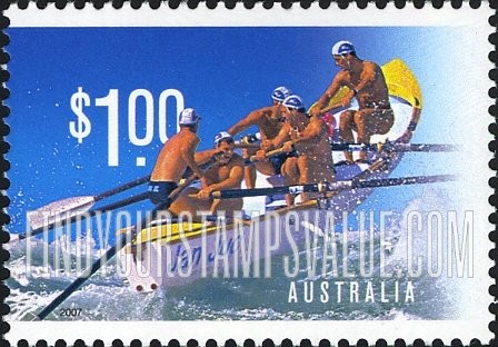 FindYourStampsValue: Surf Life Saving Australia, Centennial: Surf boat crew