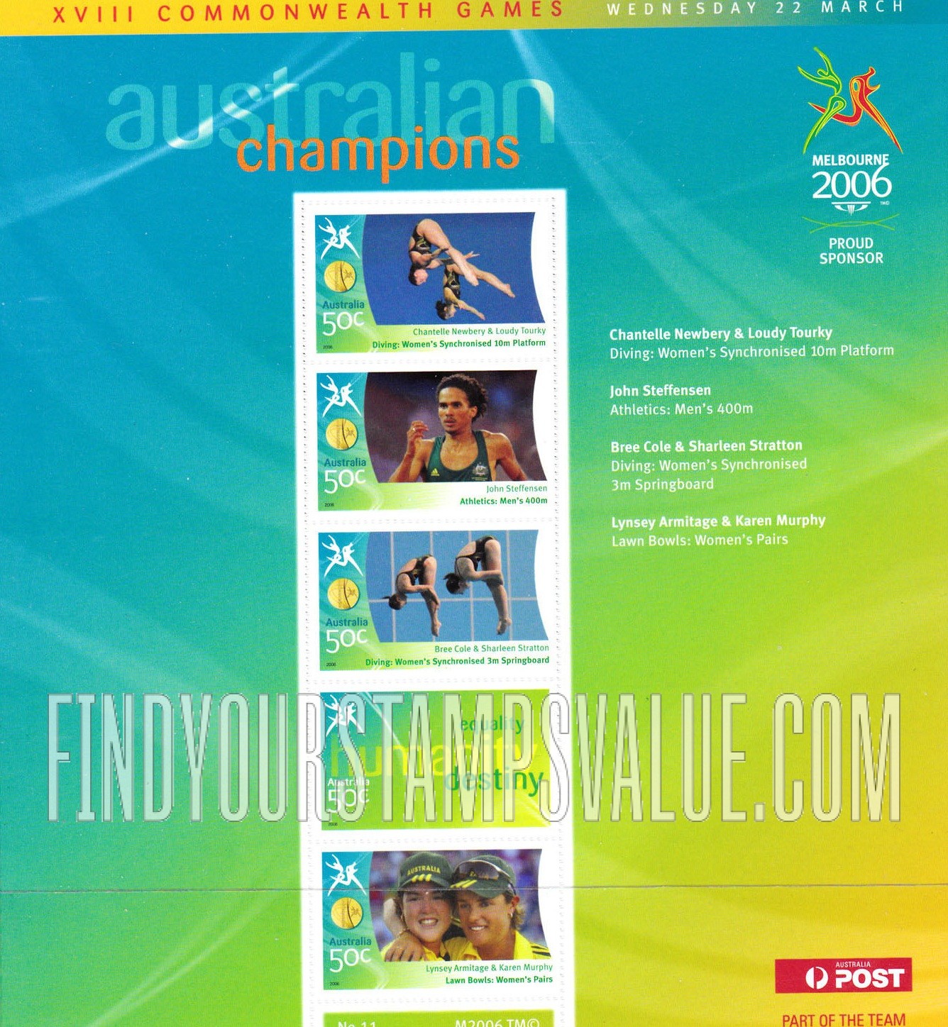 FindYourStampsValue: Medalists at Commonwealth Games