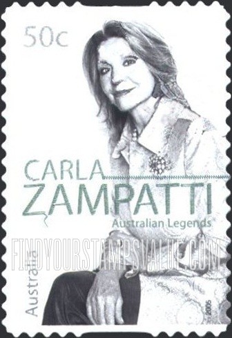 FindYourStampsValue: Australian Legends β Fashion Designers: Carla Zampatti