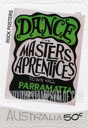 FindYourStampsValue: Rock Posters: The Masters Apprentices Parramatta concert, 1972