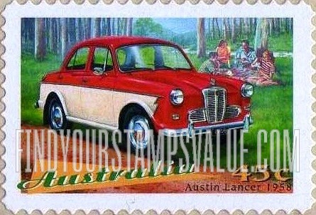 FindYourStampsValue: Classic Cars: 1958 Austin Lancer
