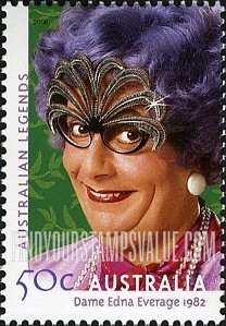 FindYourStampsValue: Dame Edna Everage, 1982