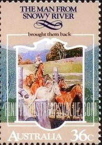 FindYourStampsValue: The Man from Snowy River 1890, Ballad by A.B. Paterson: Brought them back