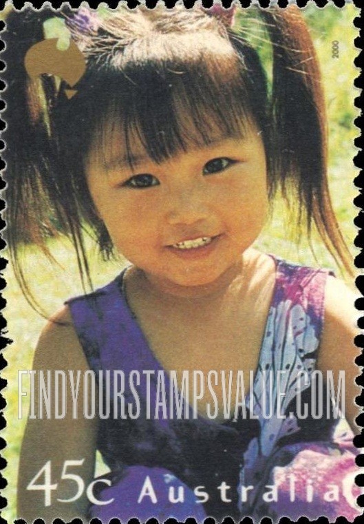FindYourStampsValue: Faces of Australia: Paris Hansch, young girl