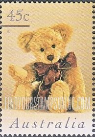 FindYourStampsValue: Teddy bear seated