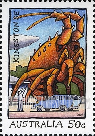 FindYourStampsValue: Tourist Attractions: Big Lobster, Kingston Southeast, South Australia