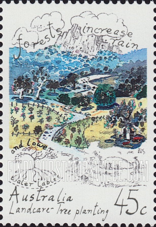 FindYourStampsValue: Land Care: Tree planting