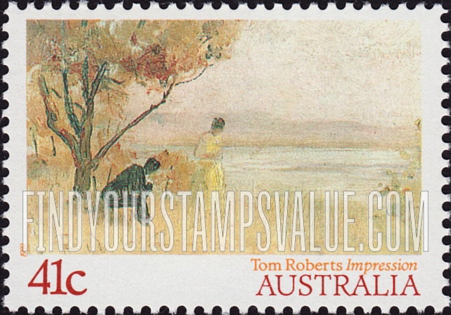 FindYourStampsValue: Impressionist Paintings: Impression, by Tom Roberts