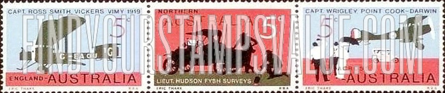 FindYourStampsValue: 50th anniversary 1st Flight England to Australia