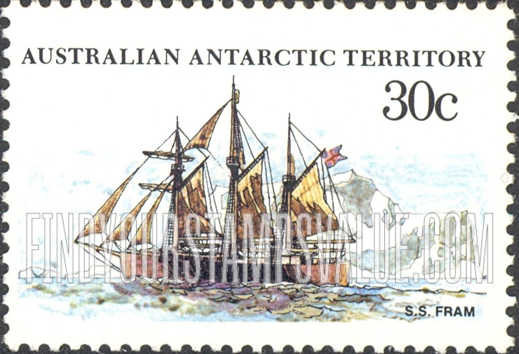 FindYourStampsValue: AUSTRALIAN ANTARCTIC TERRITORY: S.S. Fram